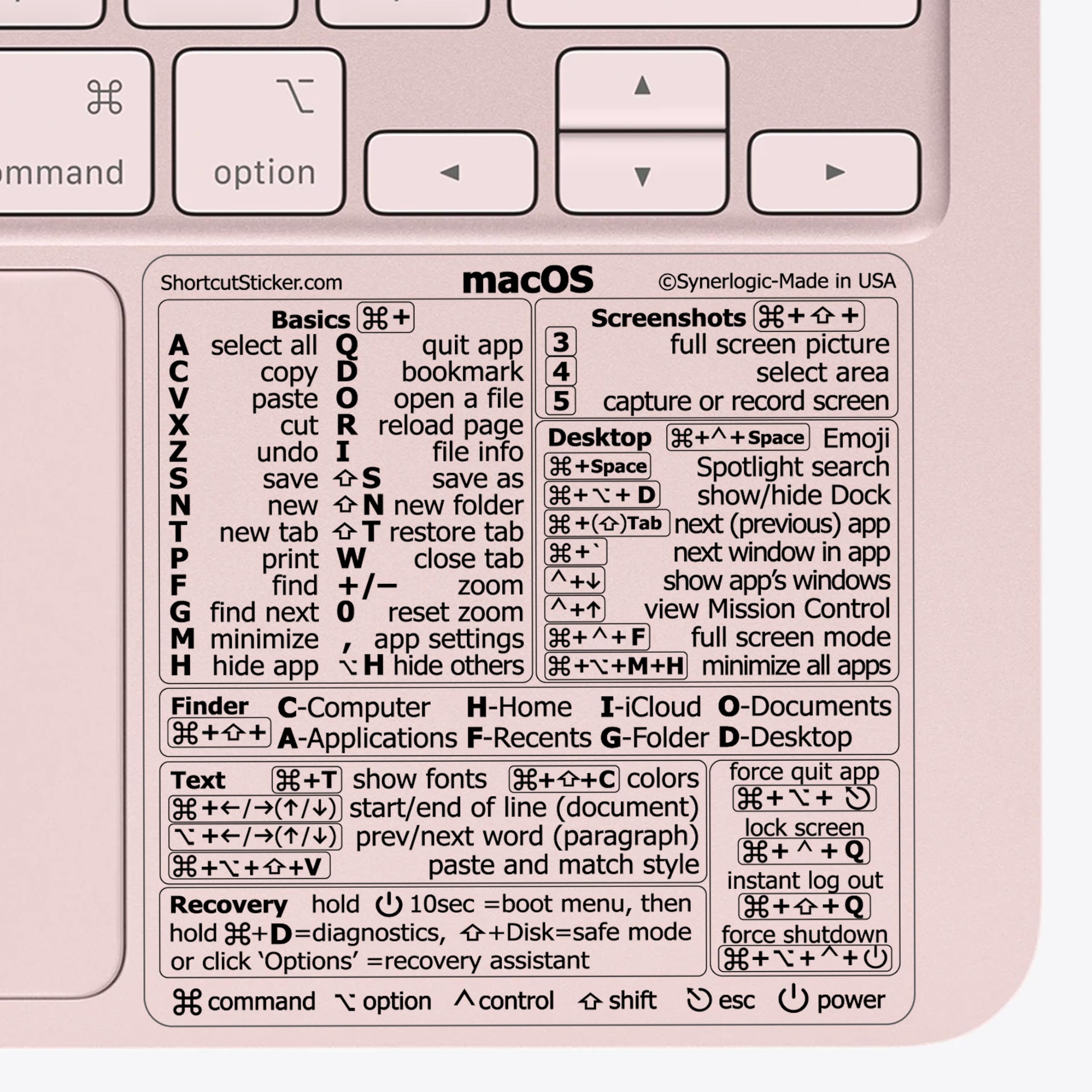 Mac OS Shortcuts Sticker - Boost Your MacBook Speed -10 Mac OS Shortcuts Sticker - Boost Your MacBook Speed -10