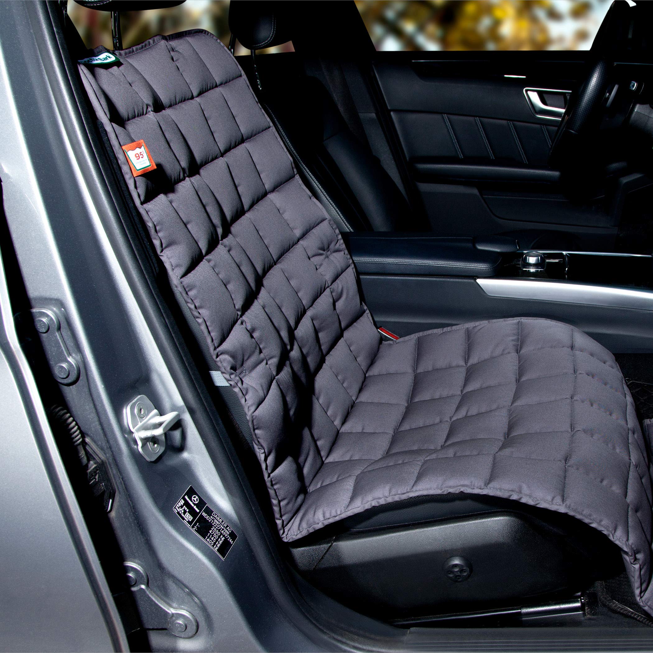 Doctor Bark Funda para Asiento de Coche para copiloto, Cubierta Protectora Apta para Todos los Coches/SUV (Gris)