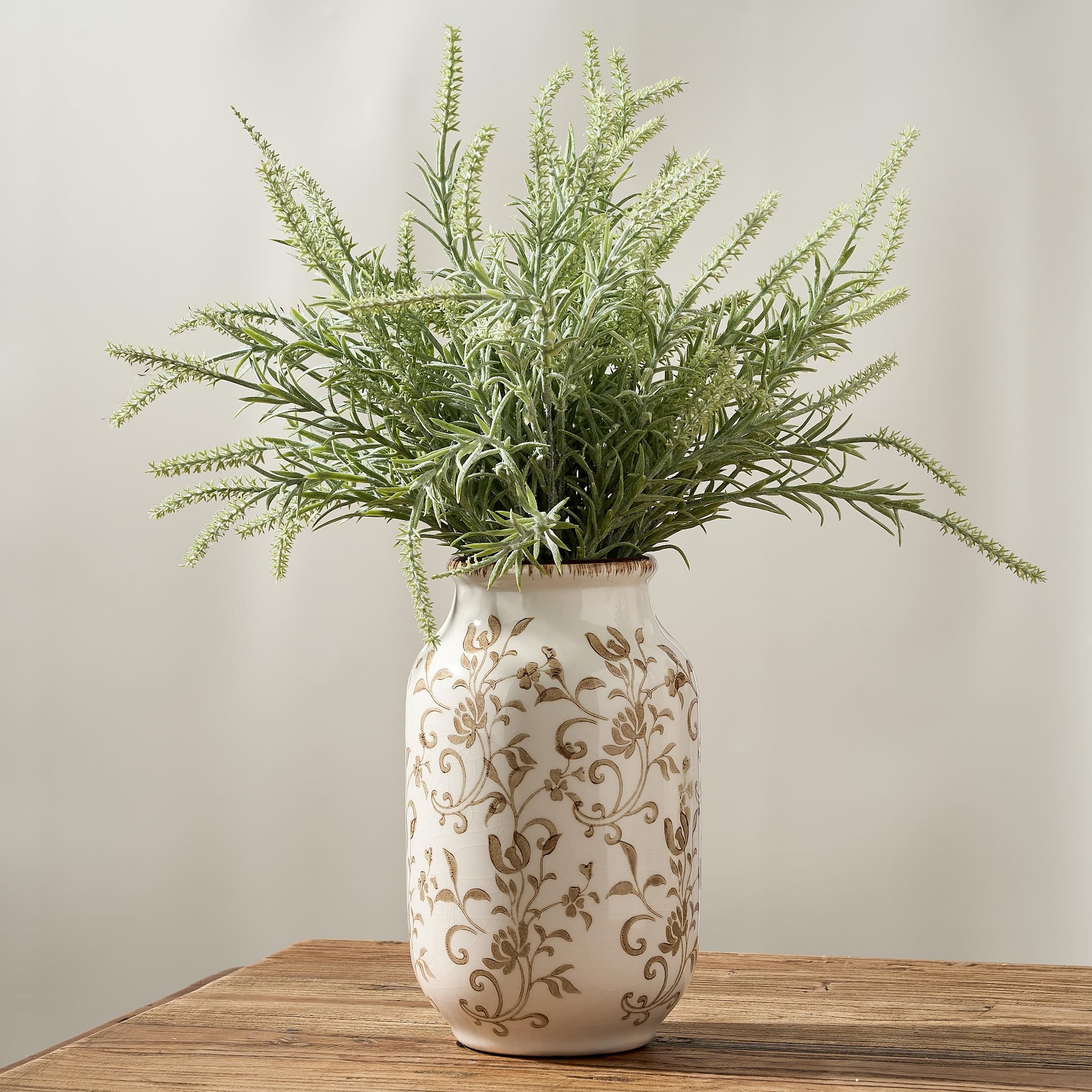 Amazon.com: SIDUCAL Ceramic Vintage Vase, 8.78 Inch Chinoiserie