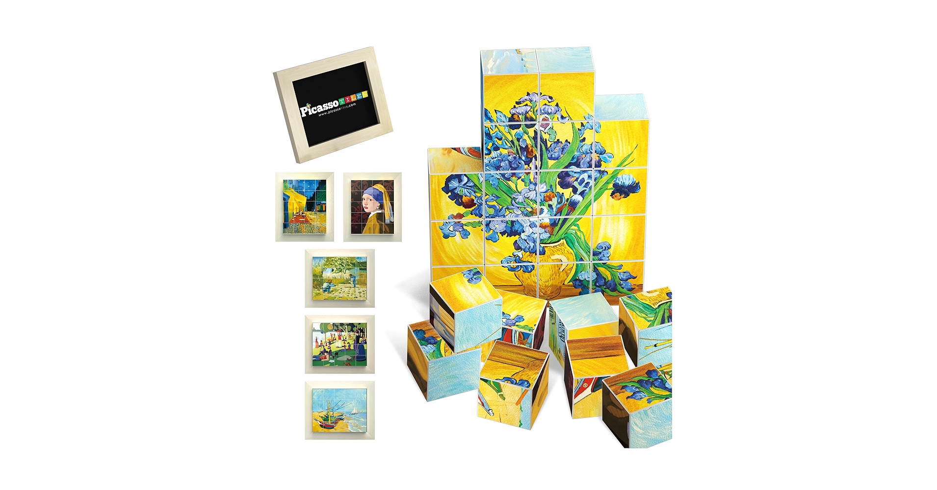 陶板 抽象ART vintage item Amazon.com: PicassoTiles 1” Magnetic Puzzle Building Cubes