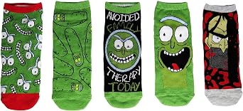 Rick and Morty Womens Ankle-No Show Socks 5 Pair Pack