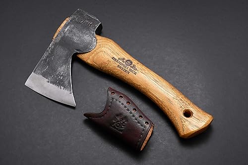 Vista 39 de Les Stroud - Protector de mango de hacha de cuero, collar (Wetterlings Bushman, marrón)