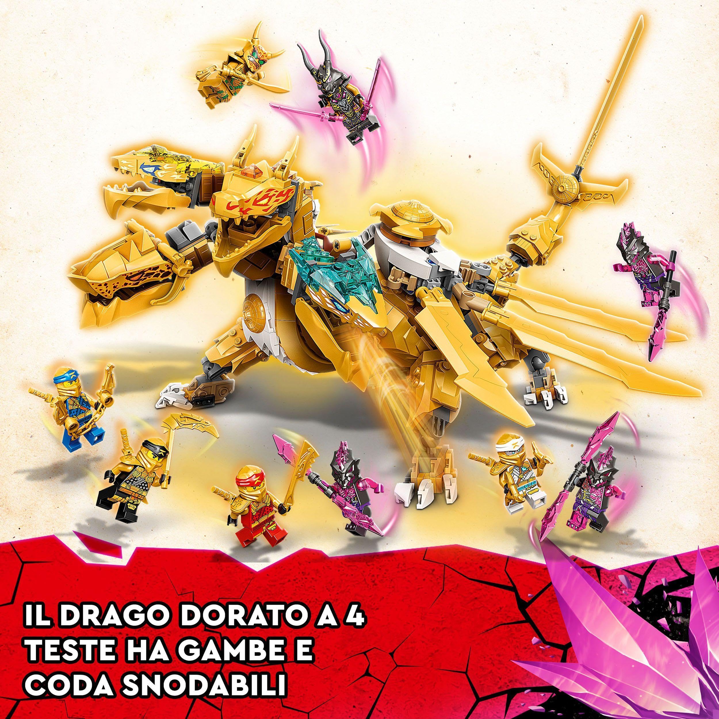 LEGO Ninjago Ultra Drago d’Oro di Lloyd, Set Serie TV Crystallized con Grande Action Figure da Costruire e 9 Minifigure, Idea Regalo, Giochi per Bambina o Bambino da 9 Anni in su 71774