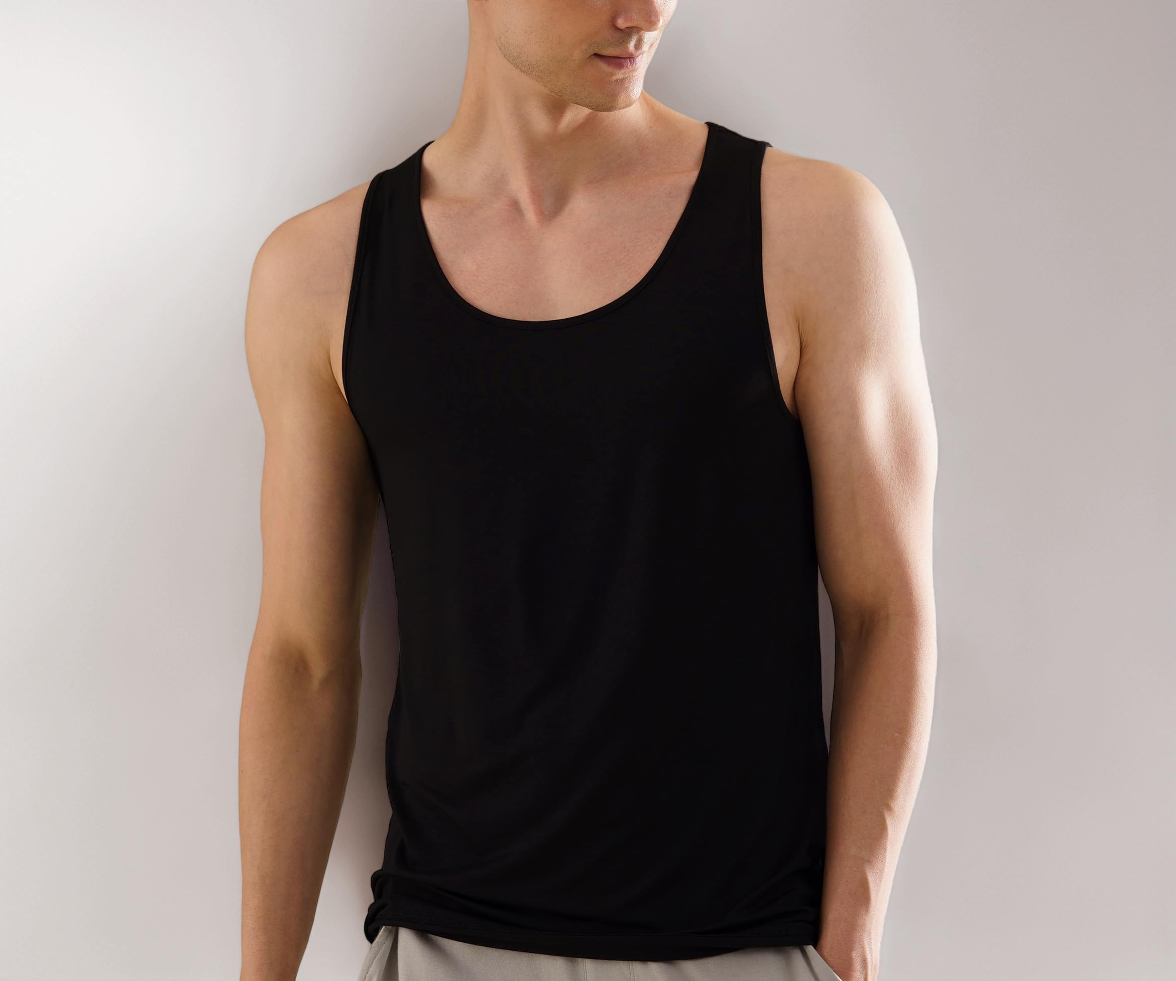 Neo-Skin Round Neck Vest, Anti-Bacterial, Thermoregulating, Bamboo Spandex Shape Retaining Baniyan for Man, Soft and Sustainable Inner for Men
