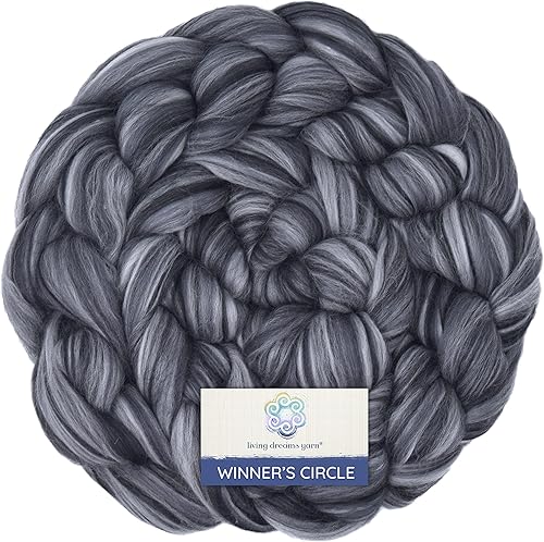 Winner's Circle - Fibra merino superfina para hilar y fieltro. Mezcla superior peinada súper suave en impresionantes mezclas de colores, búho