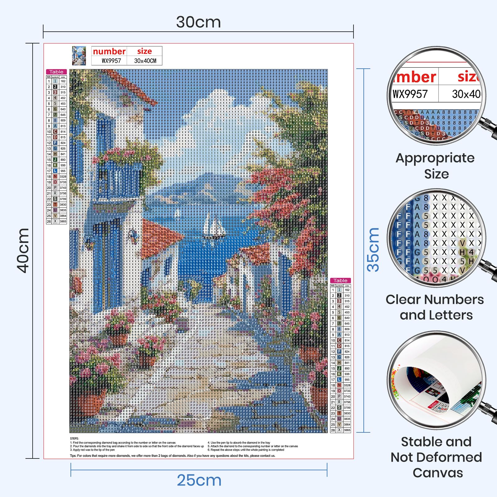 MAXBYE 5D Diamond Painting Kits Pour Adulte, Maison Paysage