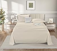 Vista 2 de LANE LINEN Sábanas de tamaño matrimonial, 1200 hilos, 100% algodón egipcio, juego de sábanas de 4 piezas, sábanas refrescantes, tamaño matrimonial