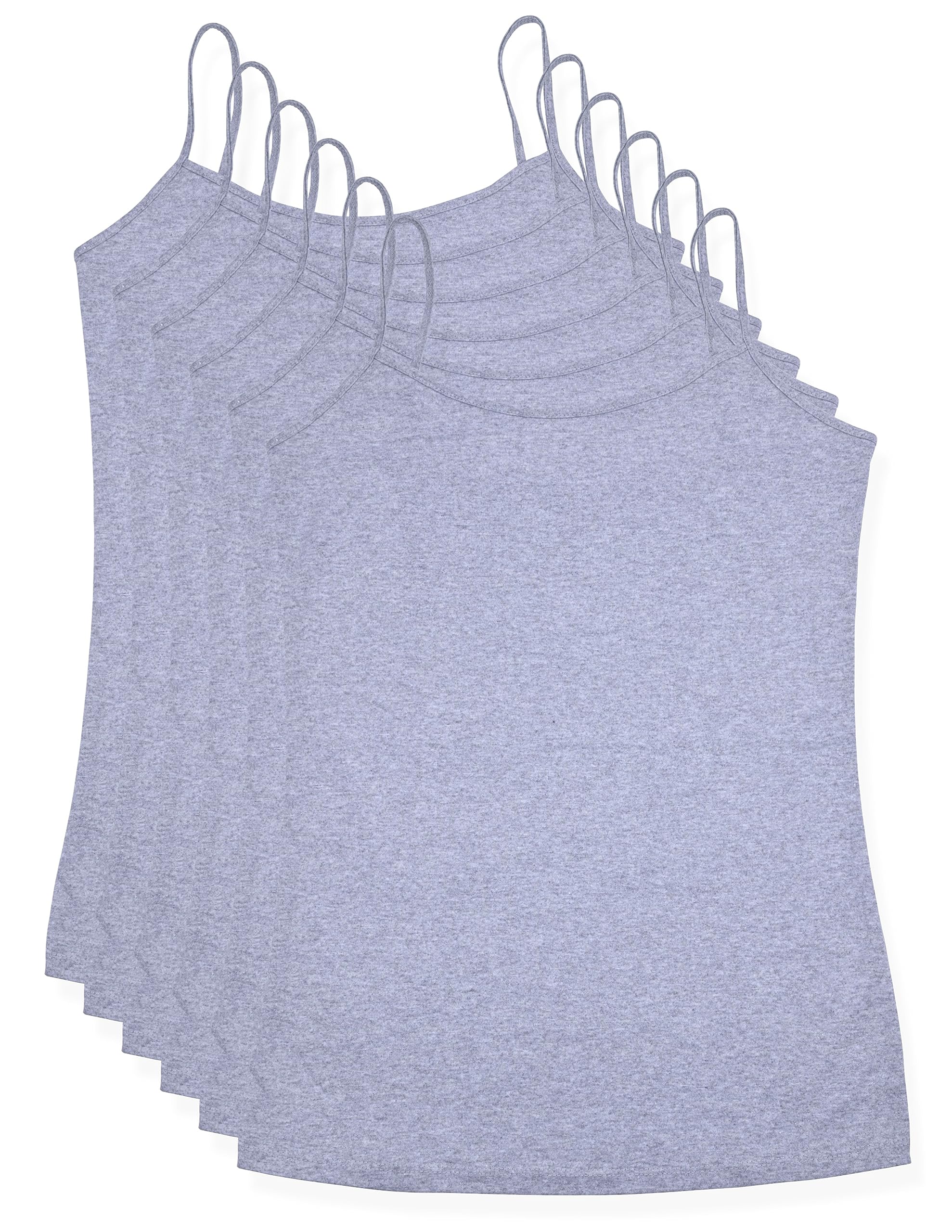 Studio 3 Women's Basic Cami Tank Tops Adjustable Spaghetti Strap Essential Camisole Value Pack
