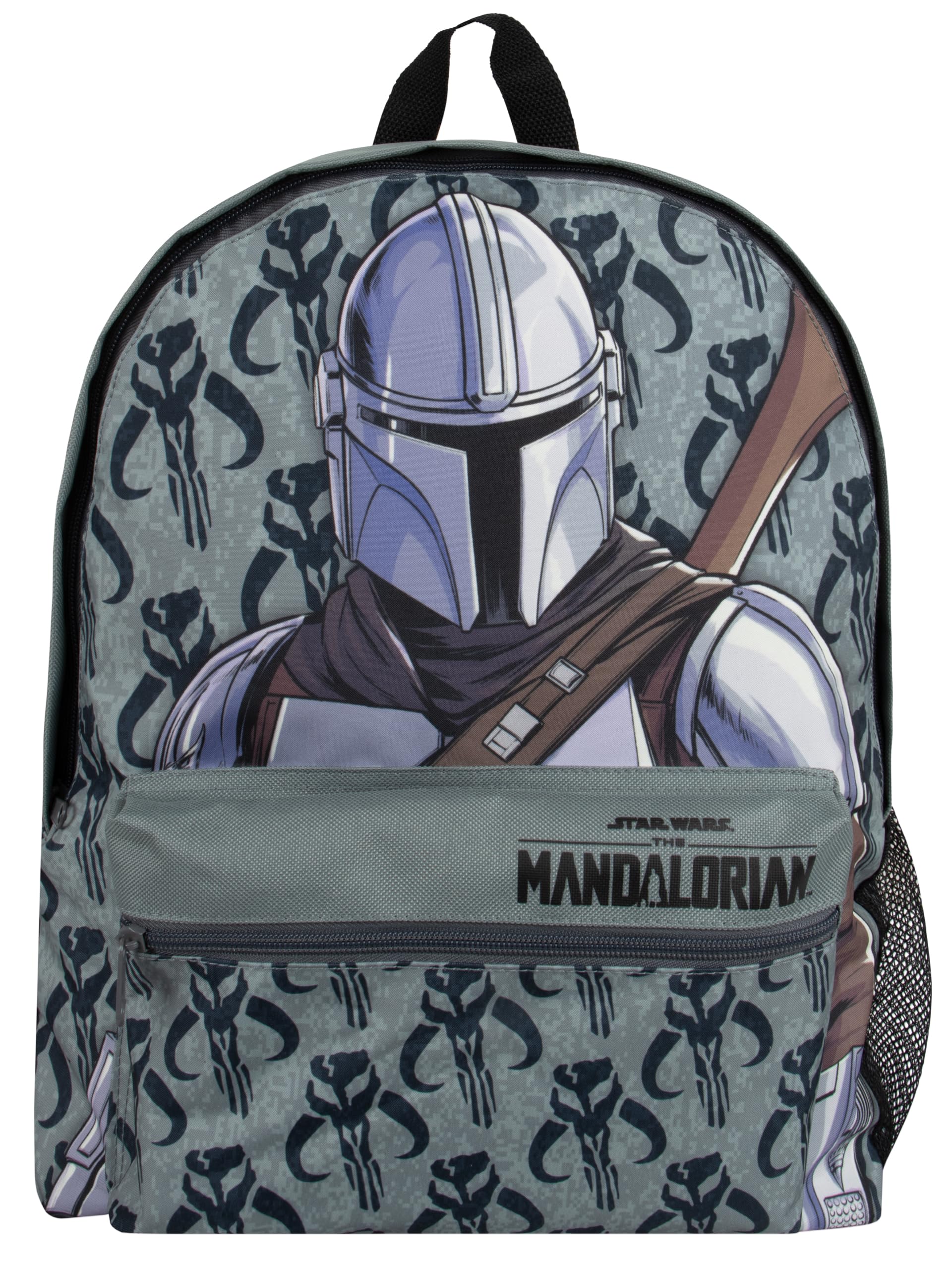 STAR WARS Backpack | Boys Bag | Mandalorian Boys Backpack | School Bags | One Size Gray