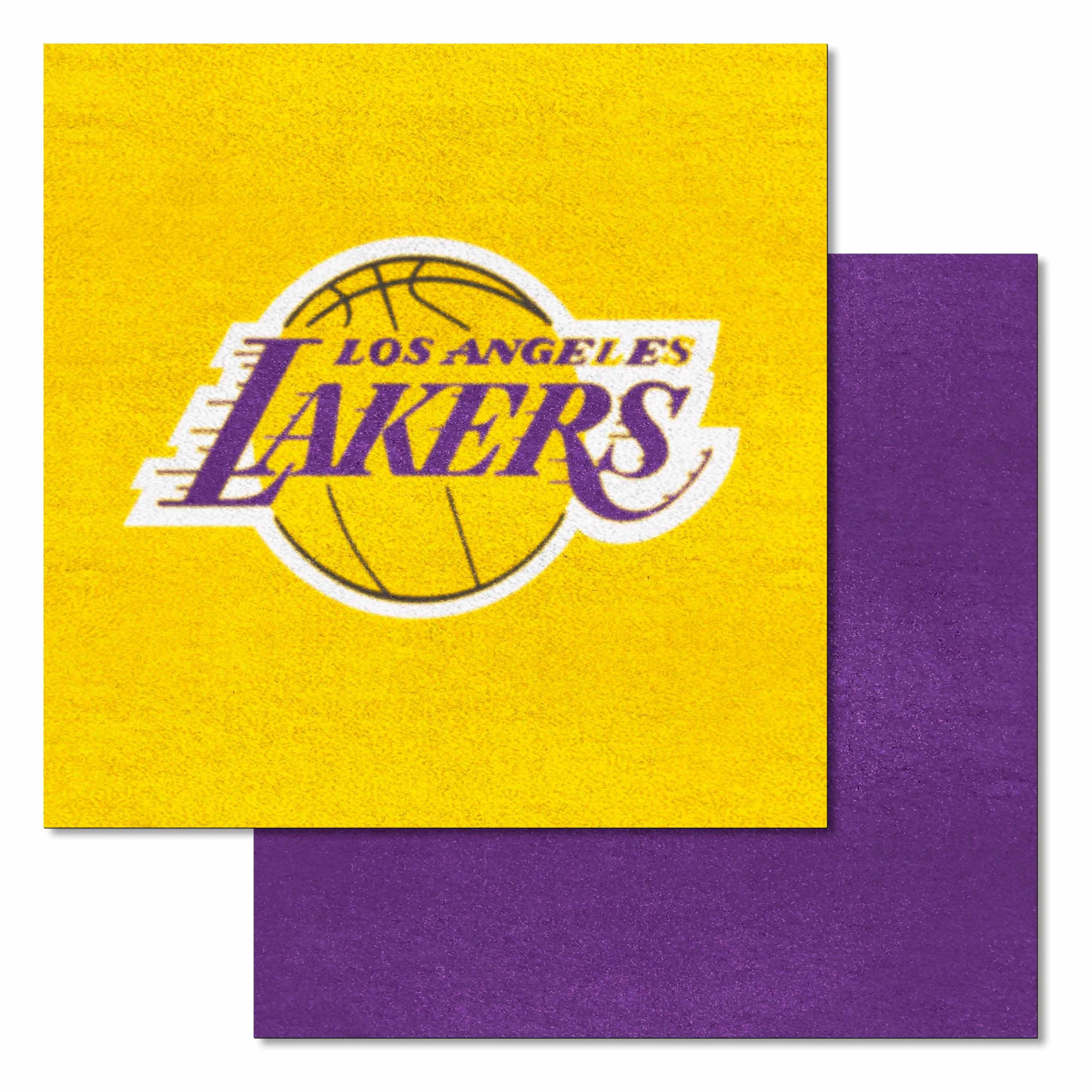 FANMATS 9304 Los Angeles Lakers Team Carpet Tiles - 45 Sq Ft.