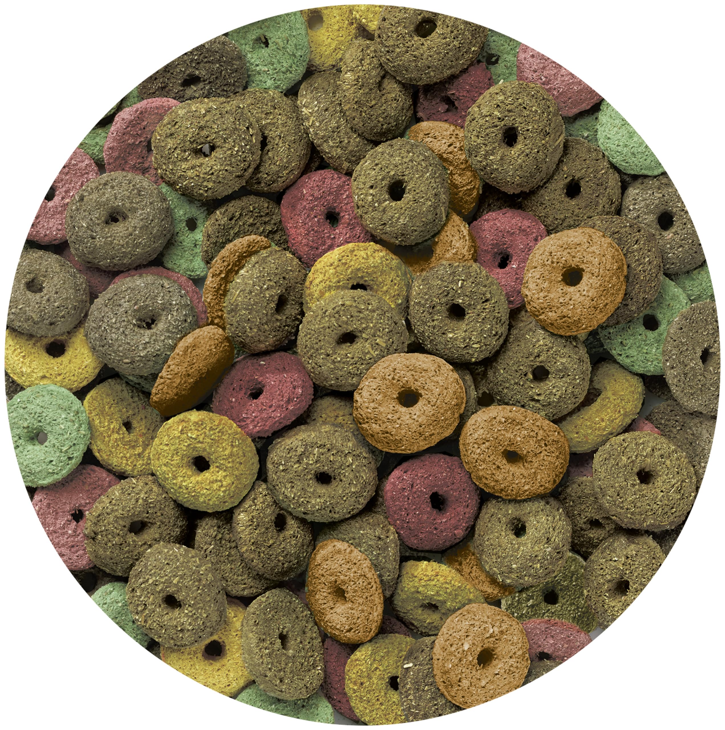 Vitakraft Rollis, anelli croccanti per roditori,poveri di calcio,con erba medica,a completare l'alimento principale o come snack tra un pasto e l'altro, senza zuccheri e cereali(7x 500g)