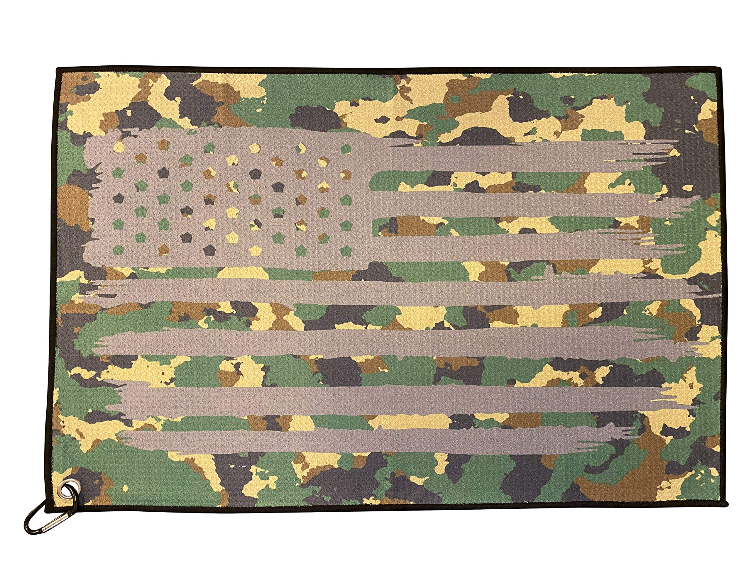 TrueBirdieMicrofiber Golf Towels with Bag Clip for Police, Firefighters, Military - Funny Golf Gift for Dad