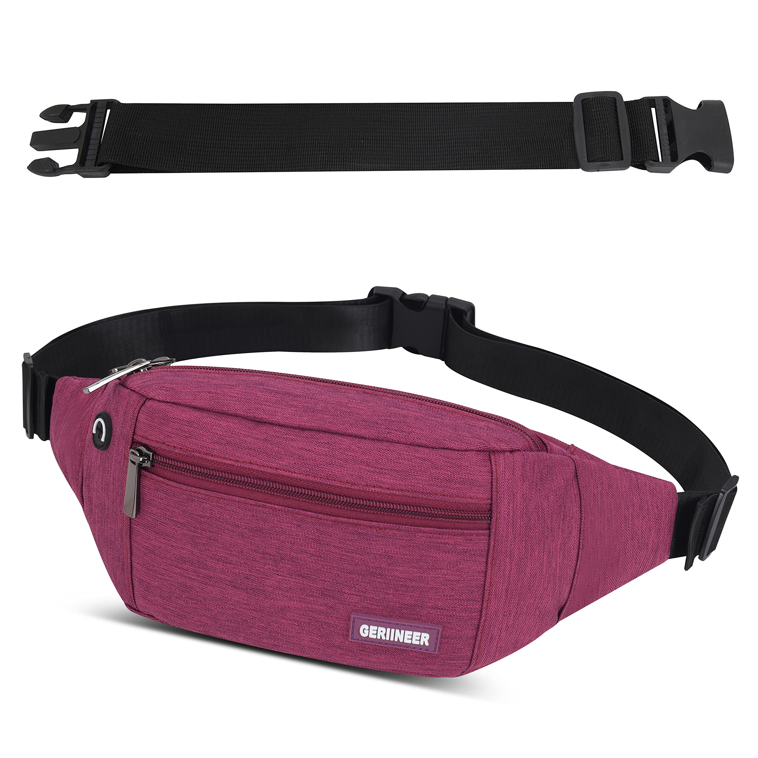 GERIINEER Bumbags Waist Fanny Pack for Women Ladies Men Waterproof for Traveling Cycling Hiking Outdoor Sport — image 1