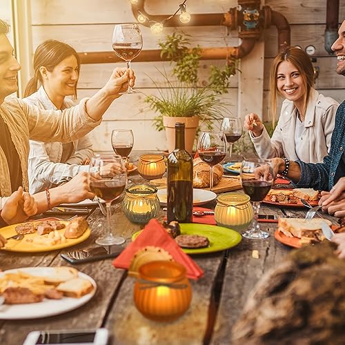 Miniatura 3 de Portavelas de otoño con anillo de vela, portavelas votivas, portavelas de té para decoración de fiesta de Acción de Gracias de Halloween