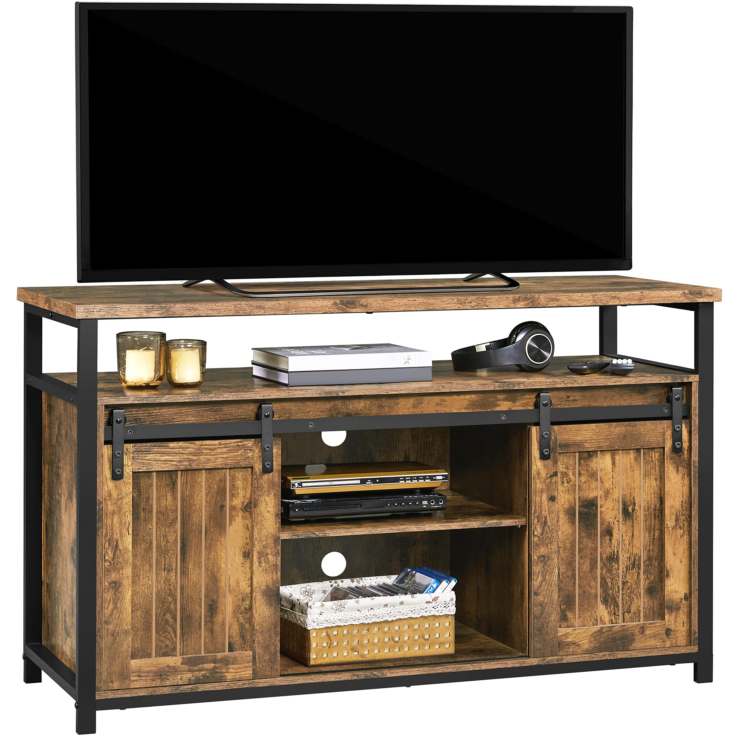 Buy Yaheetech Farmhouse TV Stand Media Entertainment Center with