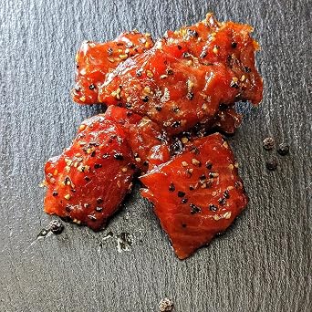 Wild Canadian Smoked Sockeye Salmon Duo Candied Strips & Pepper Nuggets | Gourmet Seafood Gift Set | Salmon Candy (2 Pounds (1 lb Each))