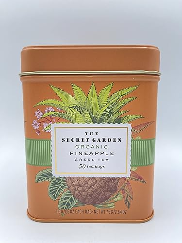 Vista 2 de Té verde de piña de Ceilán orgánico – 50 paquetes – Bolsas de té de hojas de hierbas naturales ricas en antioxidantes – Certificado USDA 100% sin