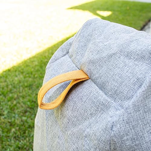 Miniatura 6 de Big Joe Tuft - Puf resistente a la intemperie, entretorcido de cerámica, resistente a la intemperie, tela con protección UV, lágrima de 3 pies