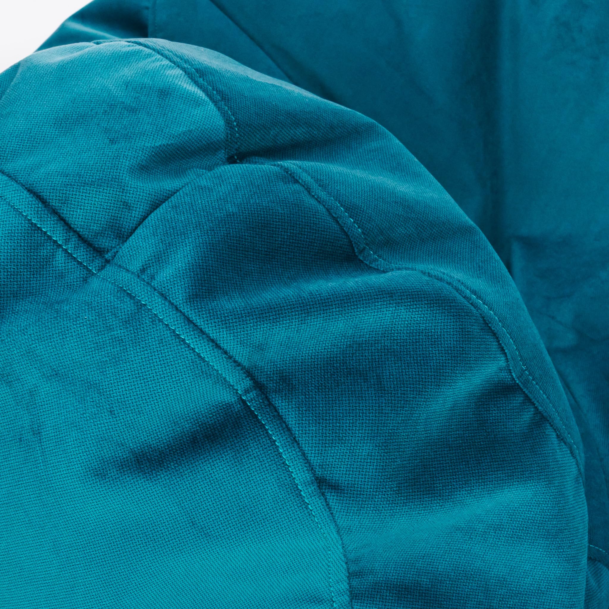 Ecopuf Fuzzy - Pouf Fauteuil en Microfibre - Pouf Poire Adulte - Fauteuil Relax Salon - Pouf Salon avec Rembourrage en Billes de Polystyrène - Meubles de Salon - 80x110 cm - Turquoise A6