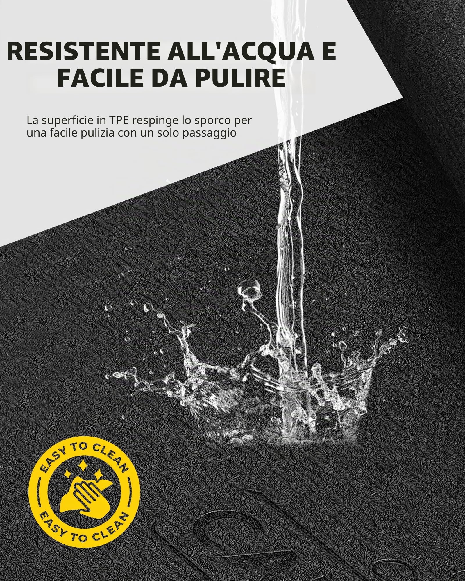 CAMBIVO Tappetino da yoga grande, grande 183 x 122 cm, TPE tappetino da palestra antiscivolo, tappetino da pavimento per fitness, pilates, esercizio