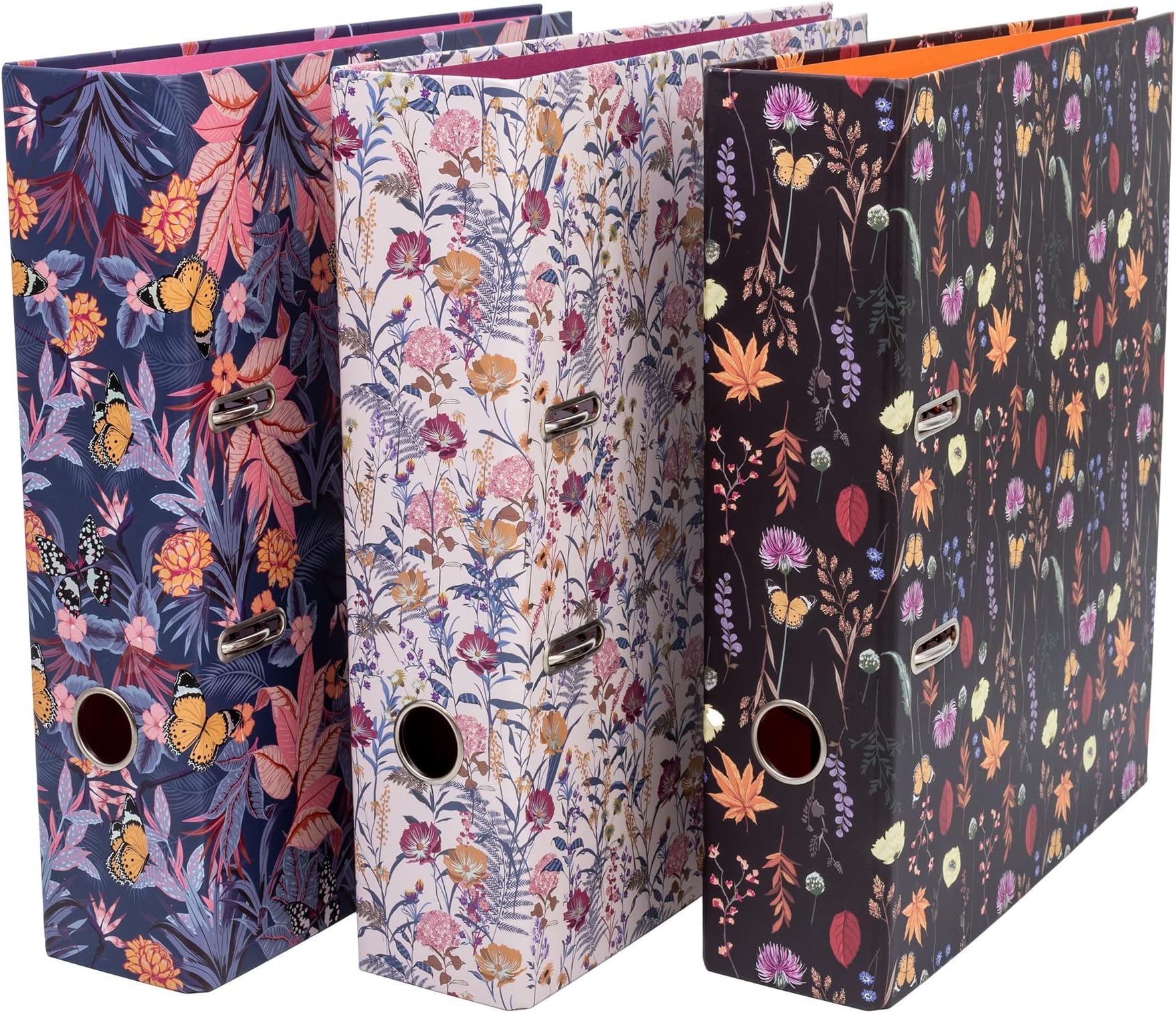 WHSmith Rollbound A4 Lever Arch File Pink with Black Elastic Closure