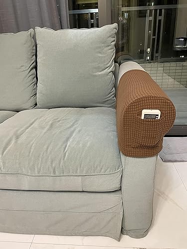Miniatura 4 de Fundas para reposabrazos de sofá, fundas para reposabrazos con bolsillo, protector elástico para reposabrazos de sofá, fundas extraíbles para