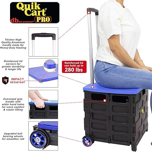 Miniatura 3 de dbest products Quik Cart - Carrito multiuso plegable