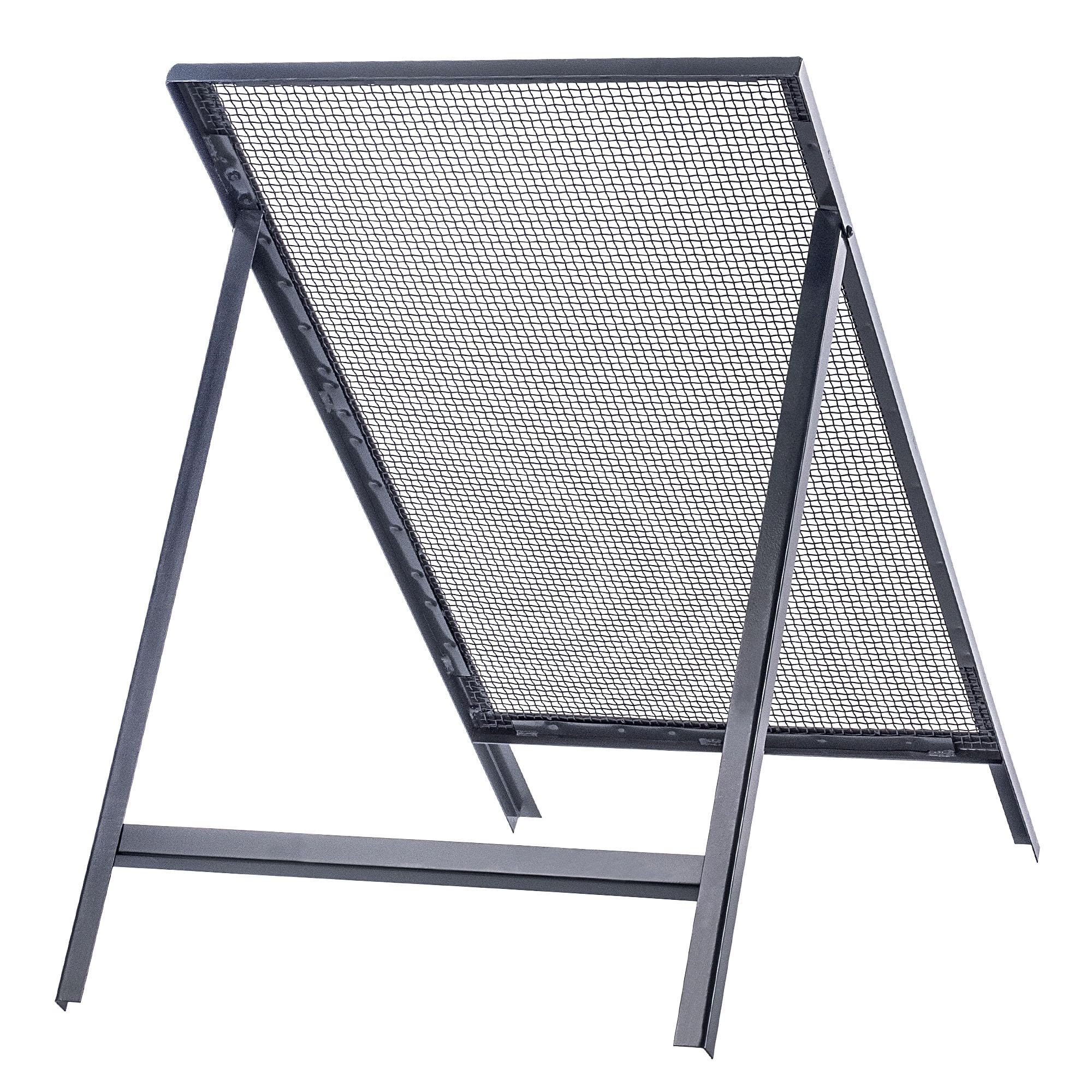 KADAX Colador de acero, rejilla de alambre de acero, colador de acero, colador de arena, colador rectangular para arena y compost, tierra y piedras (tamaño de la malla: 0,8 x 0,8 cm)