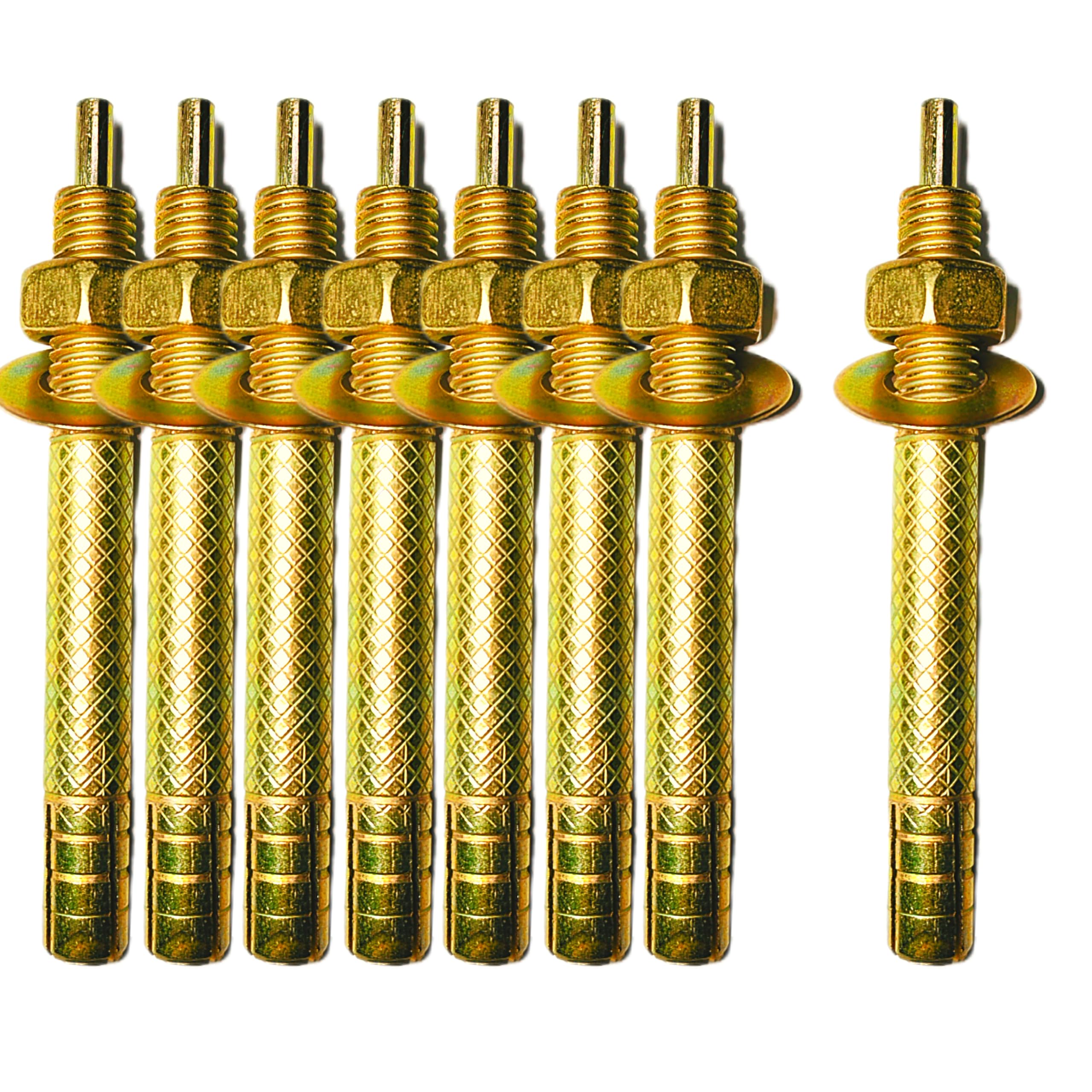 (Pack of 12) (12mm Width * 100mm length) Premium Pin Type Anchor 4 Inch With Nut And Washer Zinc Plated "MONDAL INDUSTRIES"-image-7