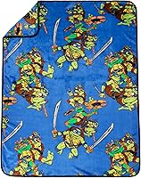 Vista 4 de Jay Franco Nickelodeon Teenage Mutant Ninja Turtles Mutant Mayhem Donatello Nogginz Set - Manta de 40 x 50 pulgadas y almohada de felpa, juego súper