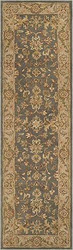 Miniatura 3 de SAFAVIEH Antiquity Collection AT312A - Alfombra de pasillo de lana oriental tradicional de primera calidad, 2 pies 3 pulgadas x 12 pies, color azul