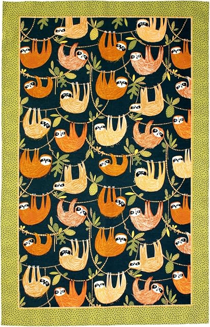 Ulster Weavers Hanging Around Tea Towel, 100% Cotton - With Cute Rainforest Sloth Design - Kitchen and Cooking Gifts for Bakers & Chefs - Homeware & Kitchenware Range