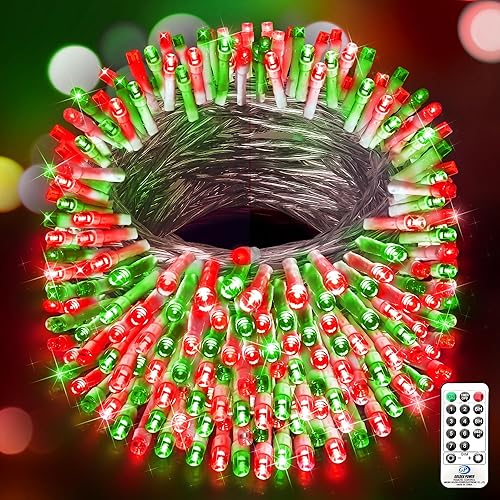 Miniatura 1 de XURISEN Luces de Navidad de 403 pies, 1000 luces LED súper largas, 8 modos y temporizador de memoria, luces de hadas parpadeantes para decoración