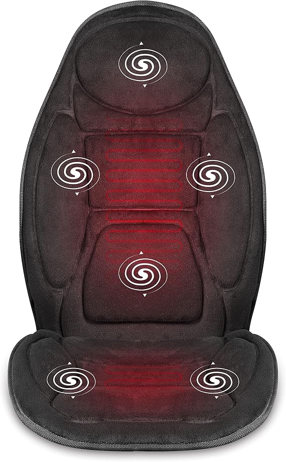 Snailax Vibration Massage Seat Cushion with Heat,Back
