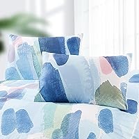 Vista 4 de Juego de edredón tamaño King - Juego de edredón de 3 piezas tamaño King, juego de edredón floral bohemio, juegos de ropa de cama tamaño King