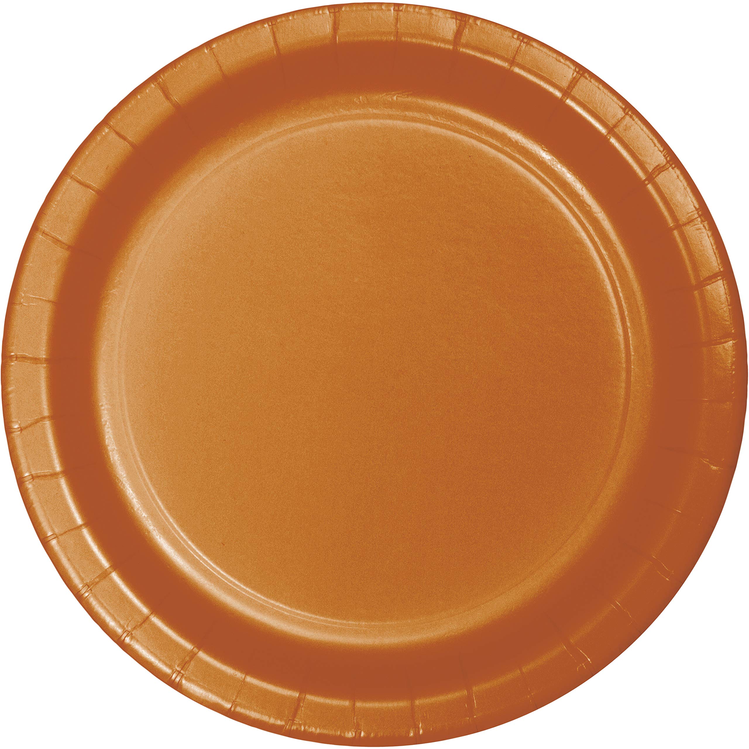 Trendware Pumpkin Spice Orange Dessert Plates, 72 Count
