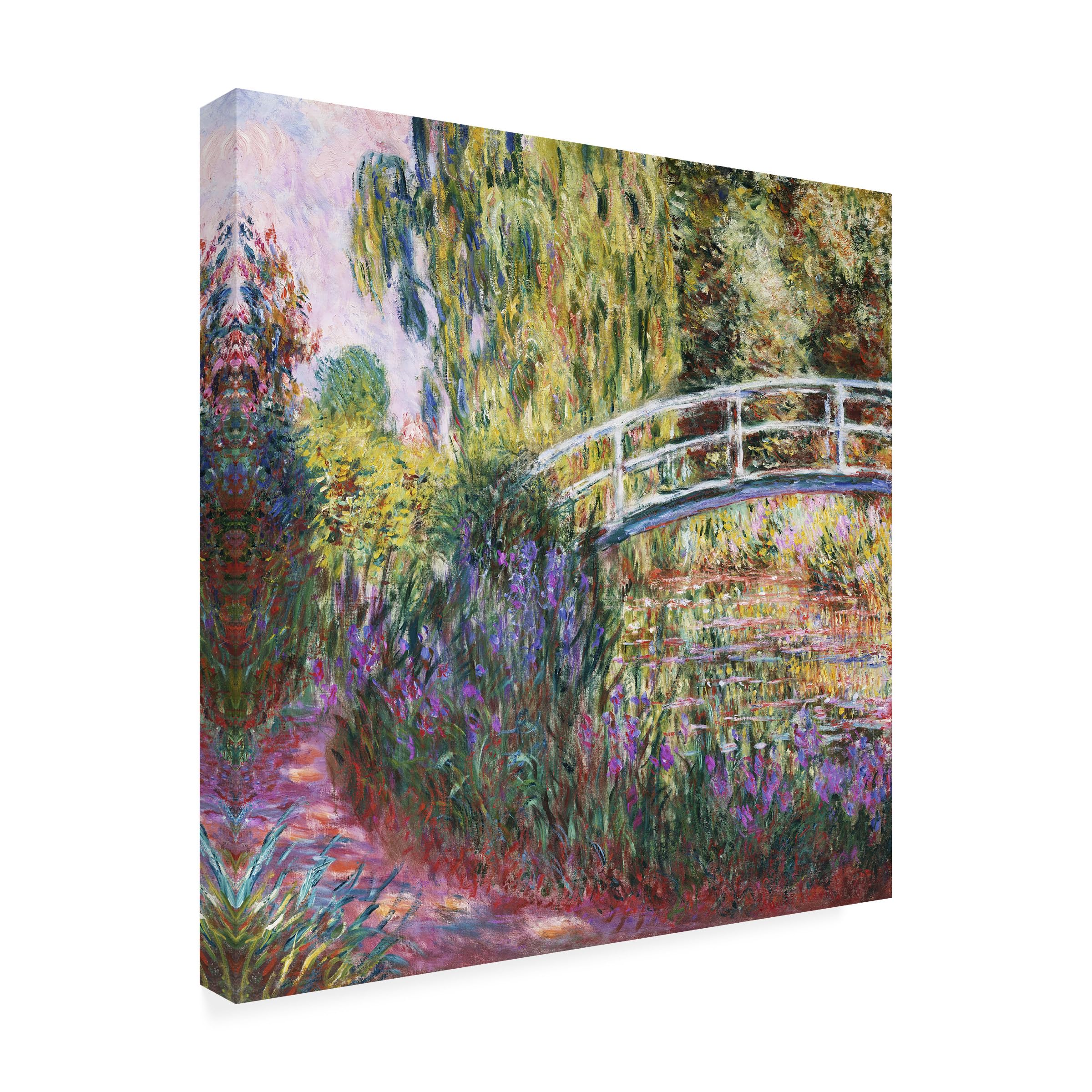 Trademark Fine Art The Japanese Bridge IV Canvas Wall Art by Claude Monet, 18 by 18-Inch