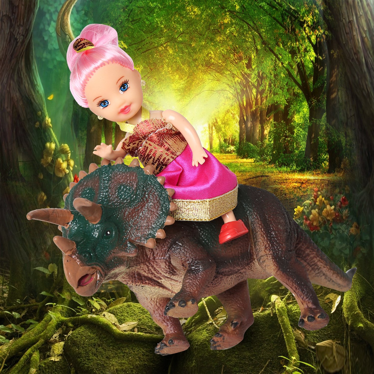 Amazon | HS トリケラトプス 体長19cm 高さ7.3cm TPR材質