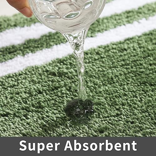 Miniatura 3 de COSY HOMEER Juego de alfombras de baño extragruesas, antideslizantes, felpa suave, 100% poliéster fuerte, absorbente de agua para sala de estar,