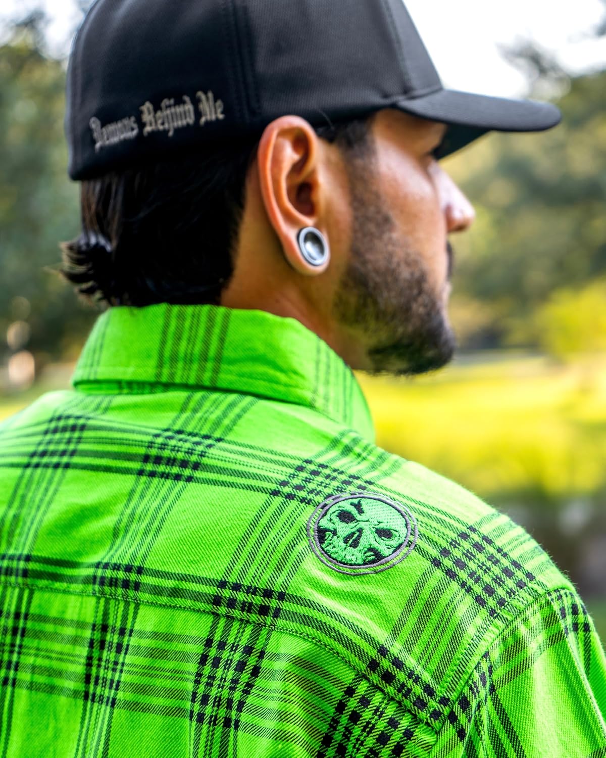 Demons Behind Me The Resurgence Flannel (Hidden Snap Collars) - Image 3