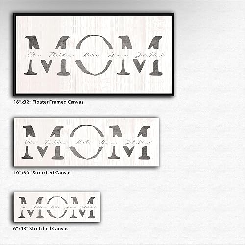 Vista 3 de Personal-Prints Arte personalizado para mamá y niños, personalizado con todos los nombres de los niños, regalo único y personalizado para el día