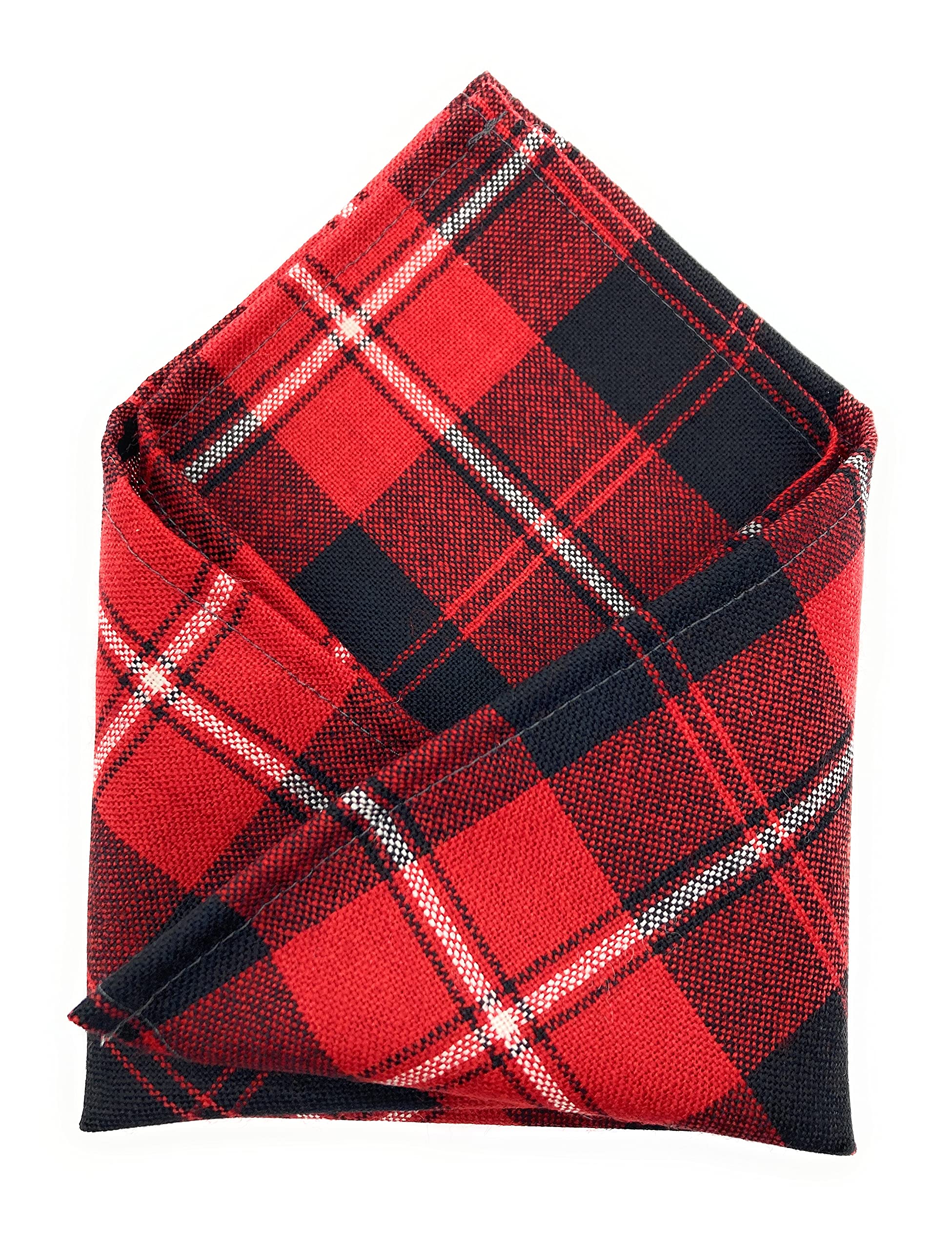 Highland Tweed Men's Multicoloured Gents Pure Wool Cunningham Modern Tartan Pocket Square - Made In Scotland