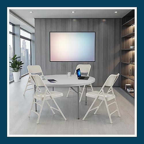 Miniatura 12 de OEF Furnishings Triple Brace Silla plegable de acero, azul Azul,Beige,Negro -,Marrón,Gris,https://www.amazon.com/dp/undefined