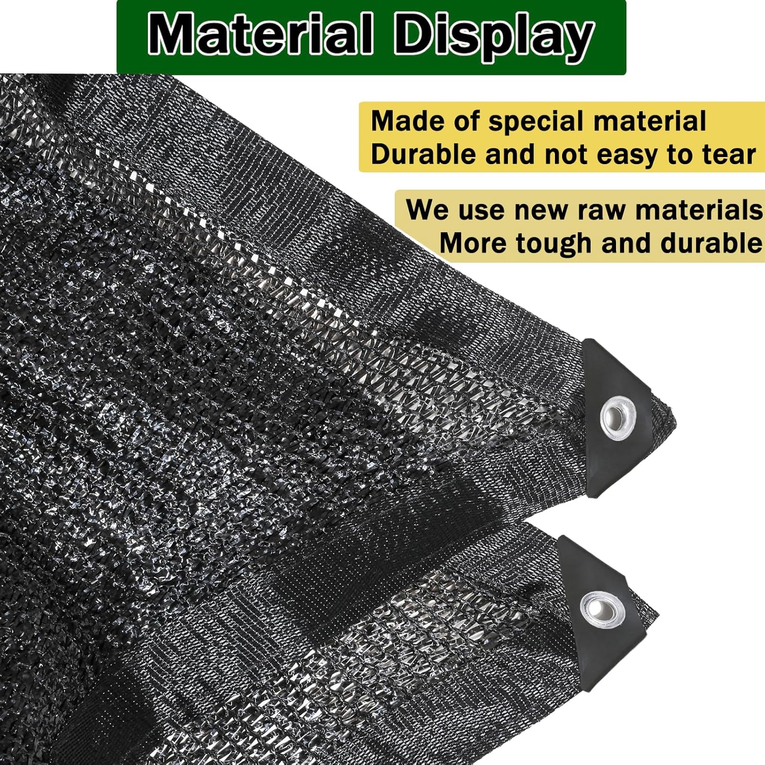 50% Black Sun Shade Cloth Garden Mesh with Grommets for Plant Cover Patio Netting Sunblock Canopy Garden Pergola Greenhouse Car Barns Kennel 20ft x 30ft, CIWI-50Black-20x30