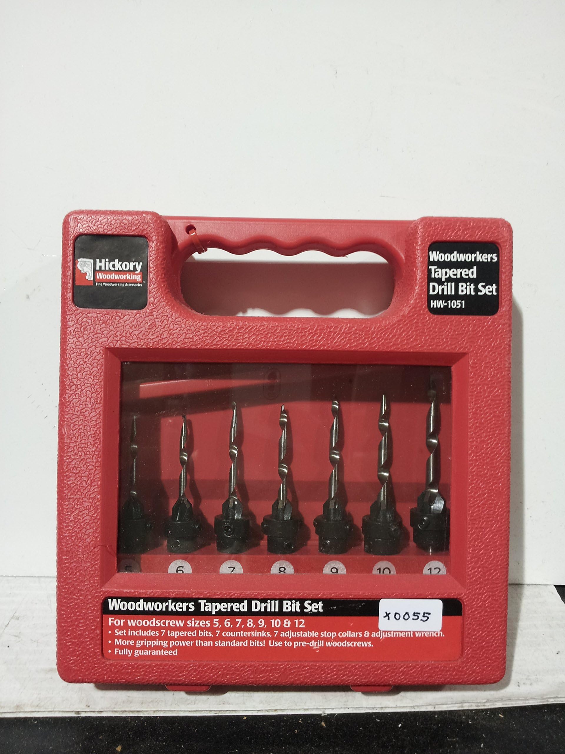 Hickory Woodworking Woodworkers Tapered Drill Bit Set