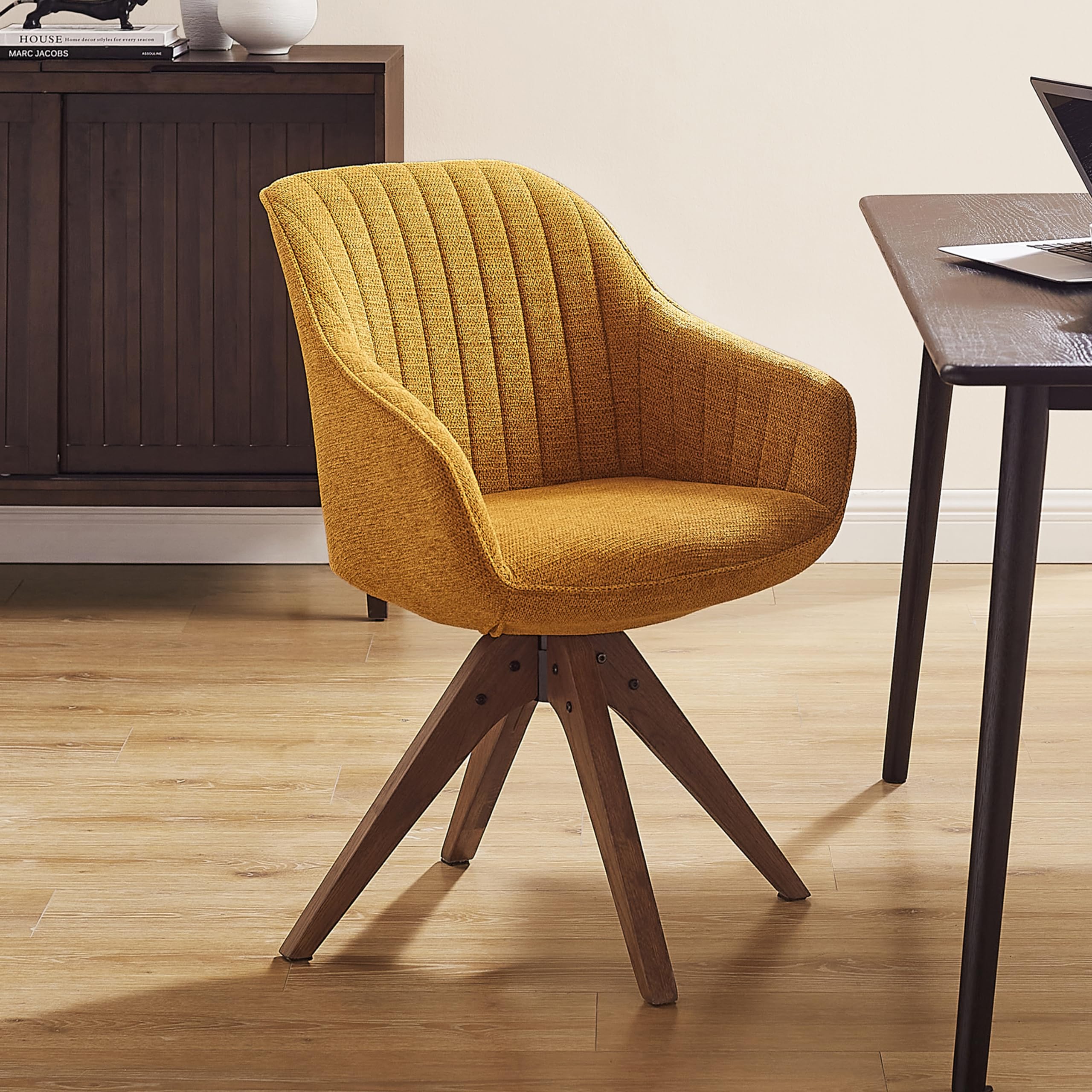 Art Leon Desk Chair No Wheels Mid Century Modern Office