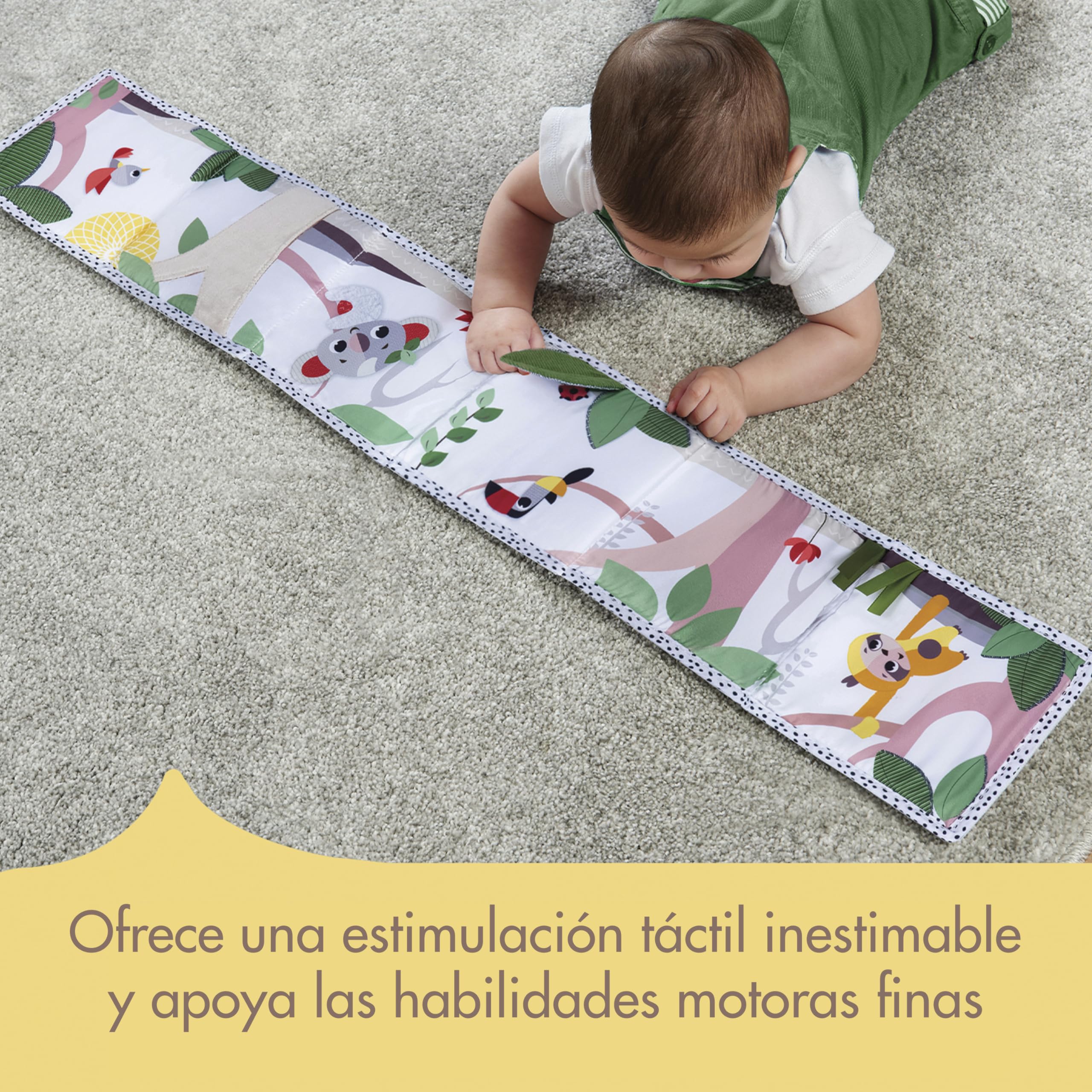 Tiny Love, Primer Libro de Doble Cara, Libro Bebe, 0+ Meses, Libro Sensorial Bebe, Blanco y Negro, 2 Caras, 7 Actividades, Favorece Sentidos, Habilidades y Vista, Tiempo Boca Abajo, Boho Chic