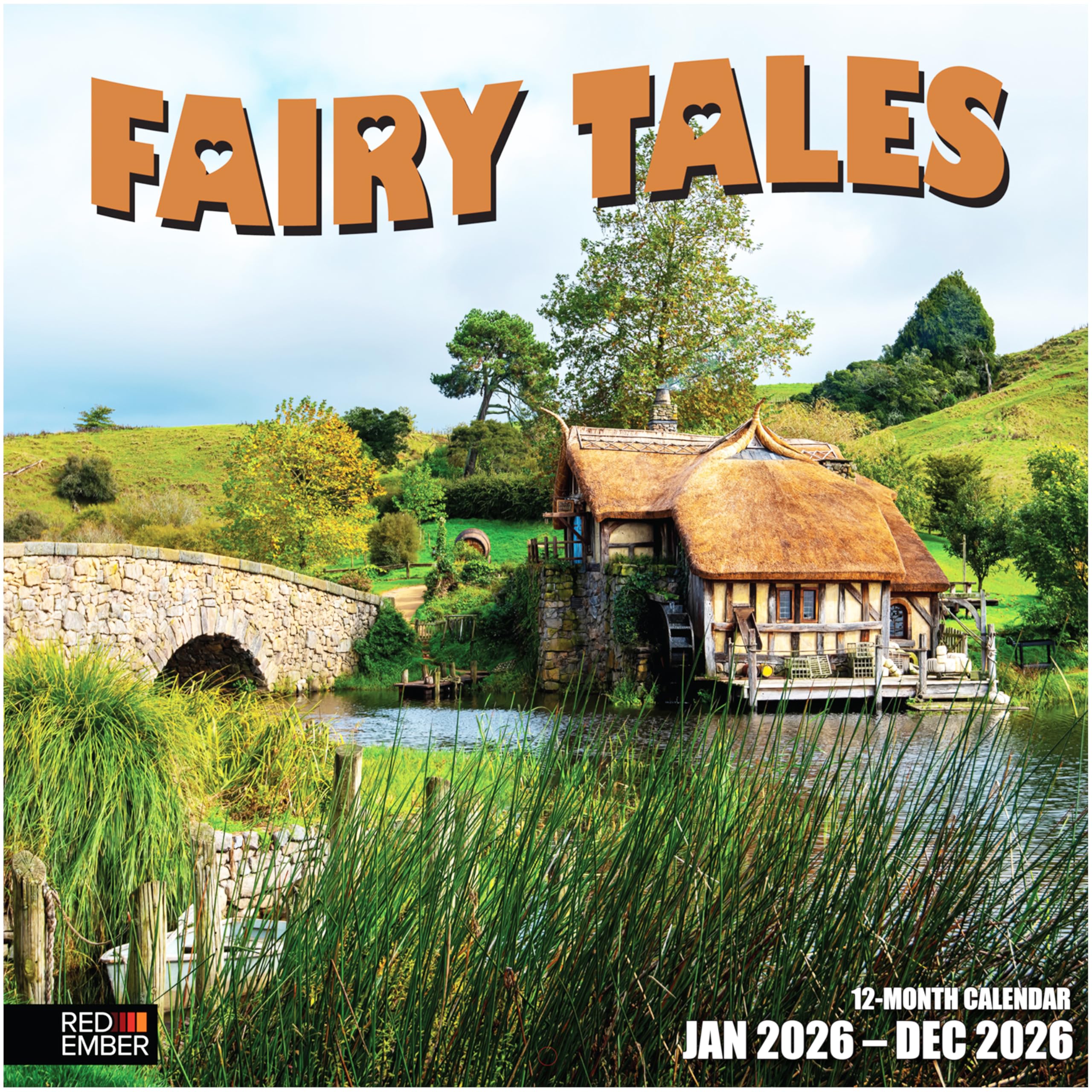 RED EMBER Fairy Tales 2026 Wall Calendar 12 Month | 12" x 24" Open | Thick &amp; Sturdy Paper | Holiday Gift | Nature Calendar 2026