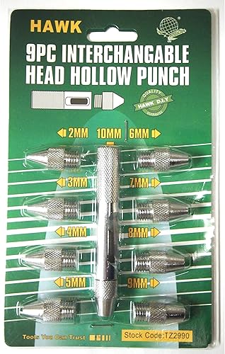 Juego de herramientas de tachuelas de caballo de trabajo de cuero de 9 piezas