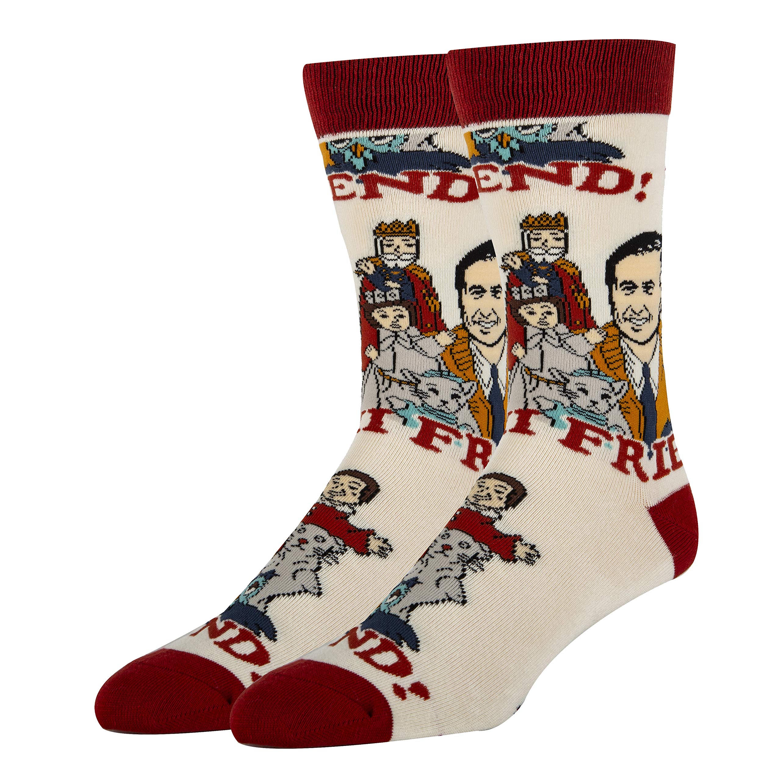 ooohyeah Men's Funny Mr Rogers Socks, Novelty Cool Crazy Crew Socks Fun Gifts